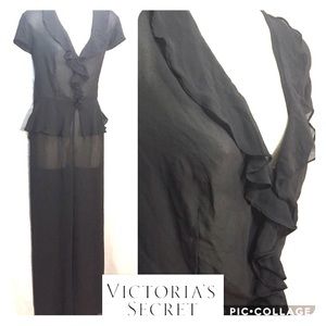 Victoria's Secret Black Sheer Pajama Set